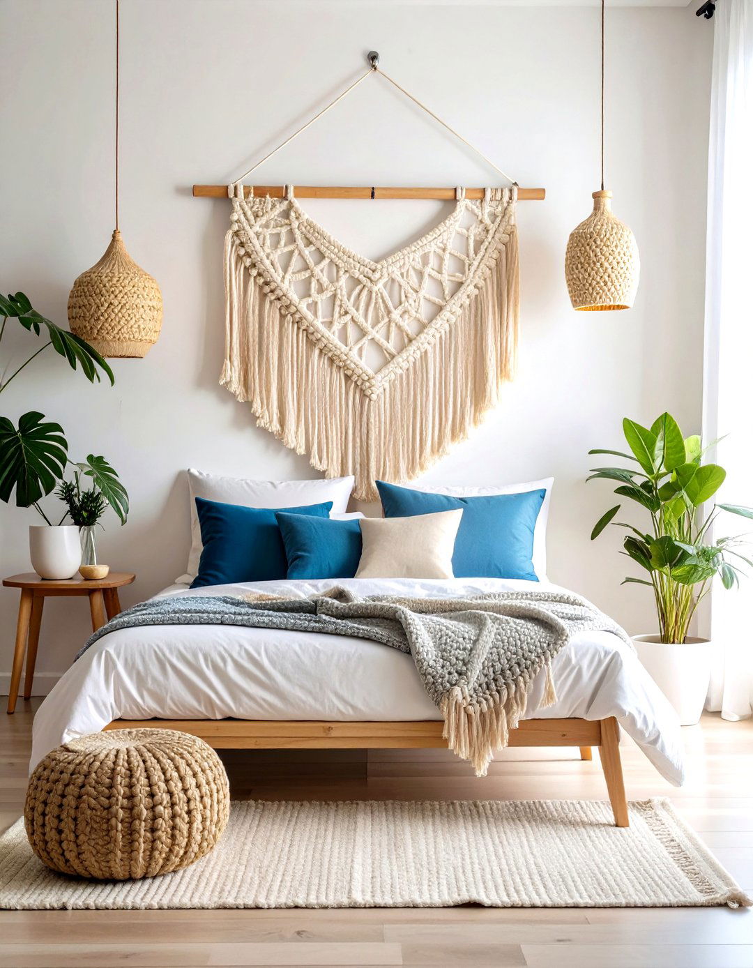Boho Scandinavian Macrame Wall Hangings with Neutral Tones - 20 Boho-scandinavian Design and Decor Ideas