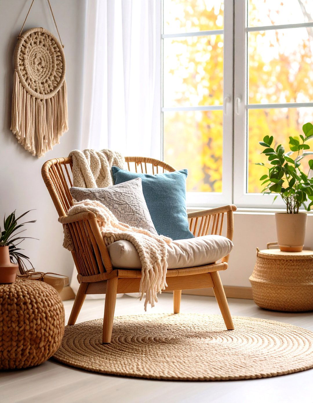 Boho Scandinavian Mixed Wood and Textile Furniture Combinations - 20 Boho-scandinavian Design and Decor Ideas