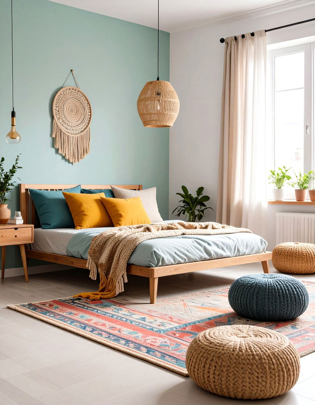 Boho Teen Bedroom Ideas with Floor Cushion Lounging Area - 20 Boho Teen Bedroom Ideas