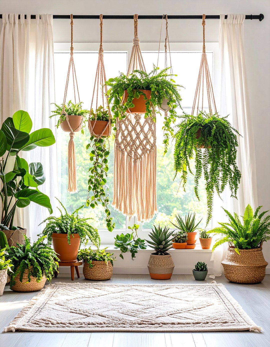 Boho Teen Bedroom Ideas with Hanging Plant Sanctuary - 20 Boho Teen Bedroom Ideas