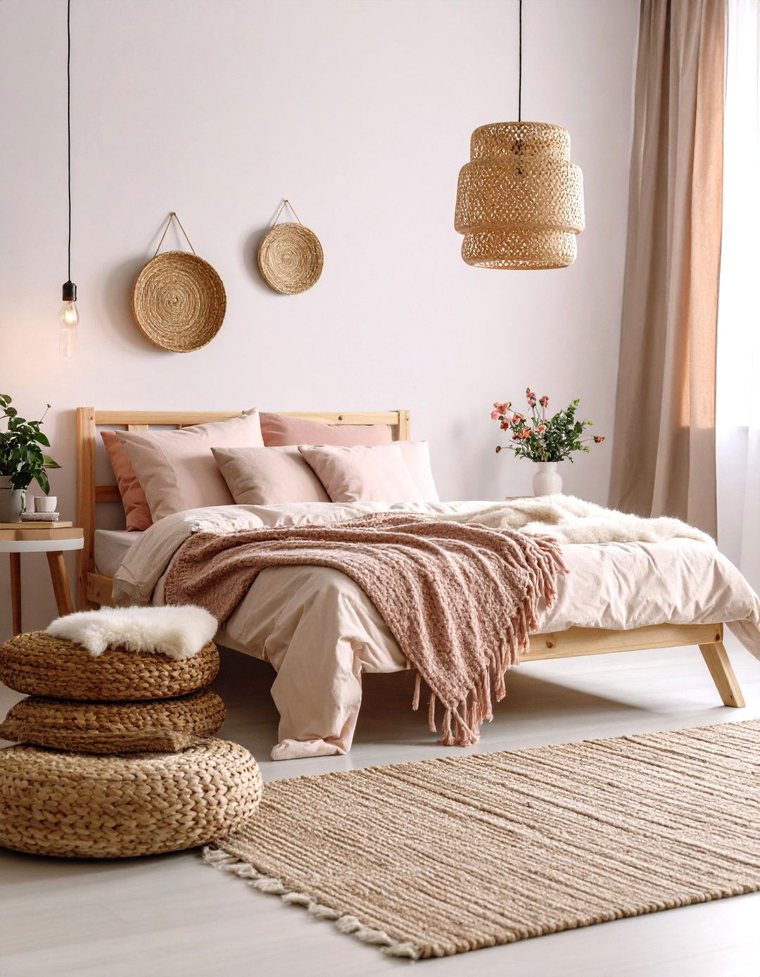 Boho Teen Bedroom Ideas with Natural Texture Combinations - 20 Boho Teen Bedroom Ideas