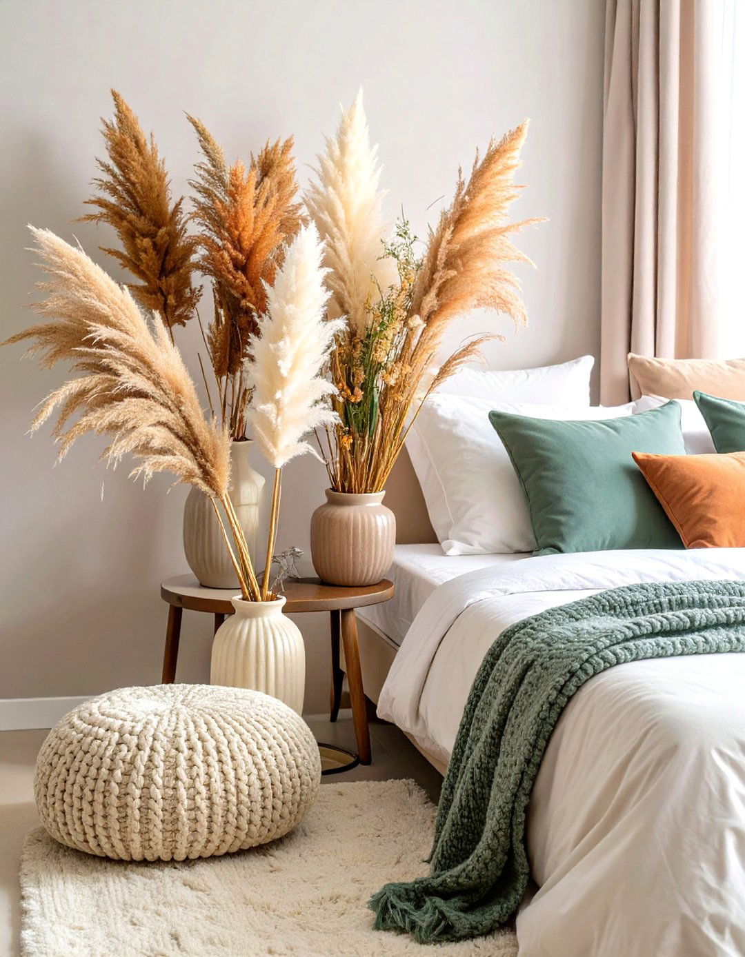 Boho Teen Bedroom Ideas with Pampas Grass Display - 20 Boho Teen Bedroom Ideas