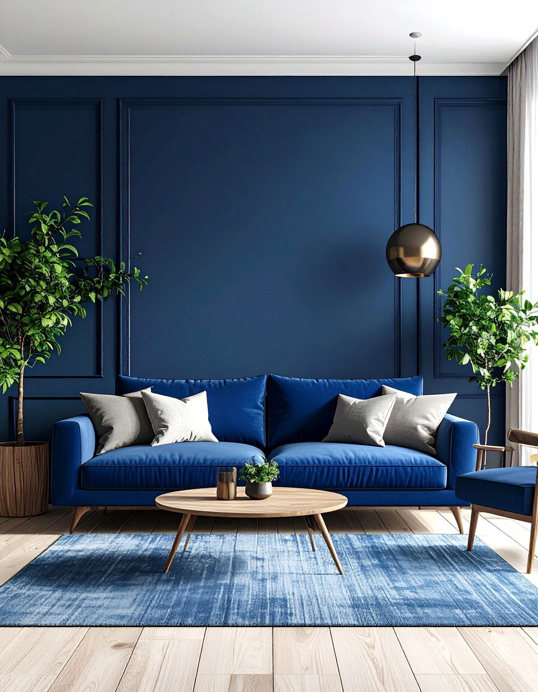 Bold Accent Wall Condo Living Room Feature - 20 Condo Living Room Ideas