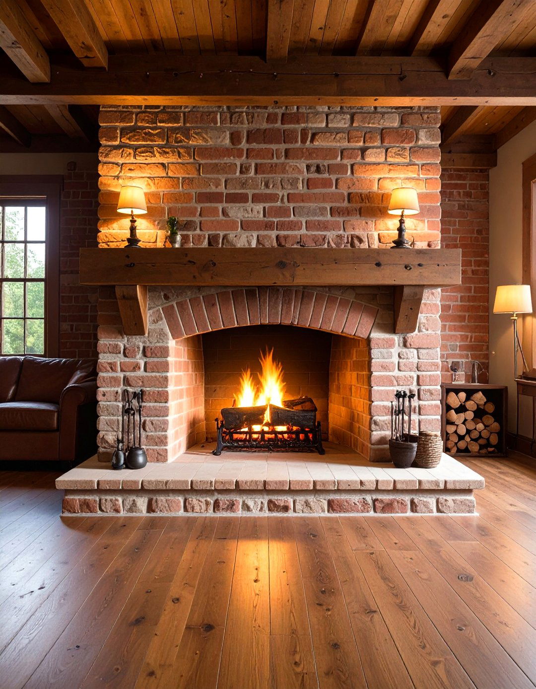 Bold Black Painted Brick Fireplace Statement - 20 Brick Fireplace Ideas