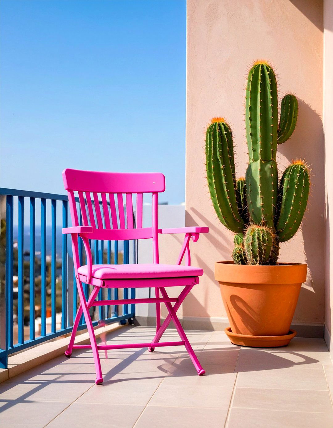 Bold Color Accents - 20 Second Story Balcony Ideas
