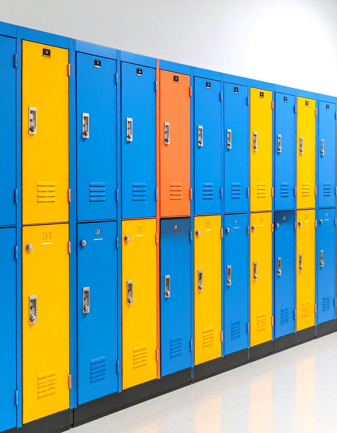 Bold Color Block Locker Statement - 20 Locker Decor Ideas