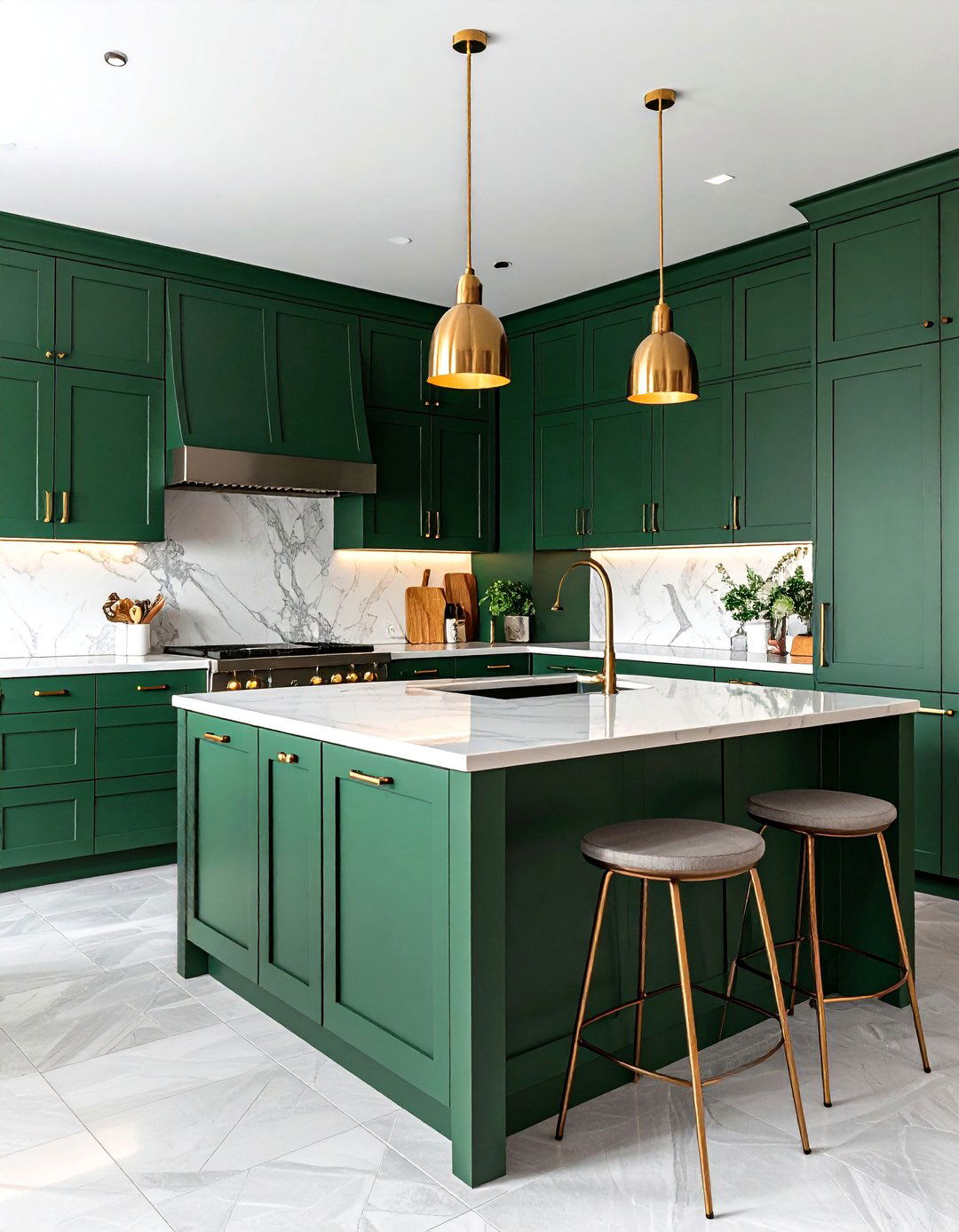 Bold Color L Shaped Kitchen with Dramatic Contrast - 20 l shaped kitchen ideas