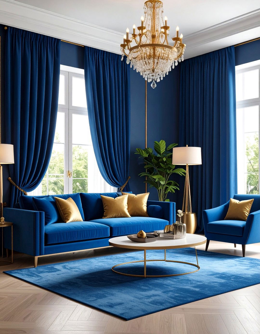 Bold Color Living Room Curtain Drama - 20 Living Room Curtain Ideas