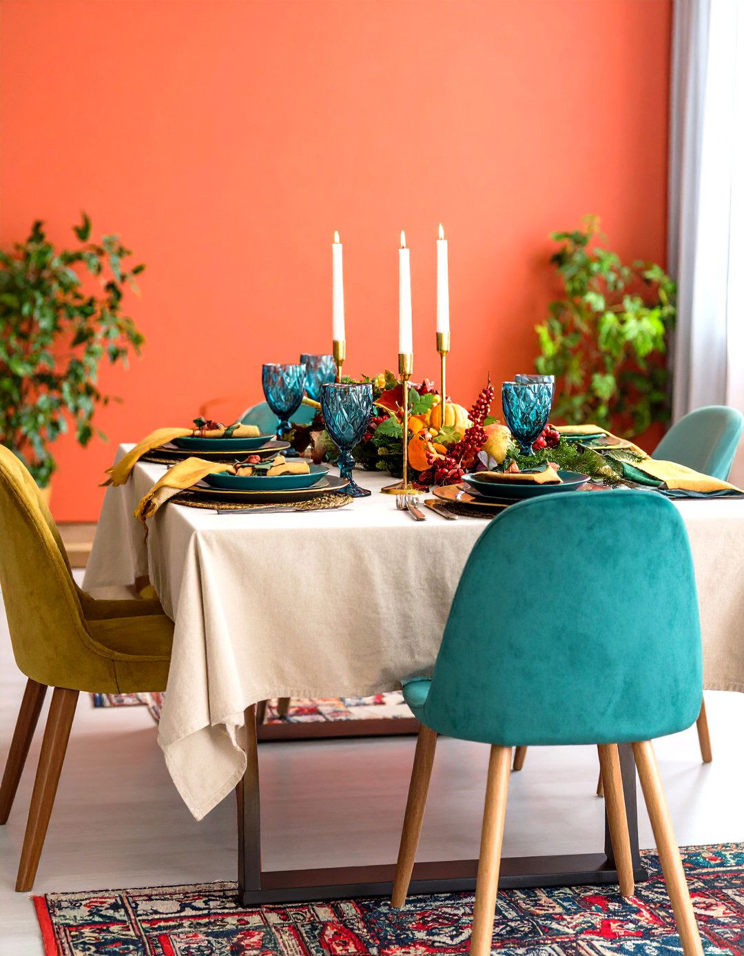 Bold Color Mash Up Dining Room - 20 Eclectic Dining Room Ideas