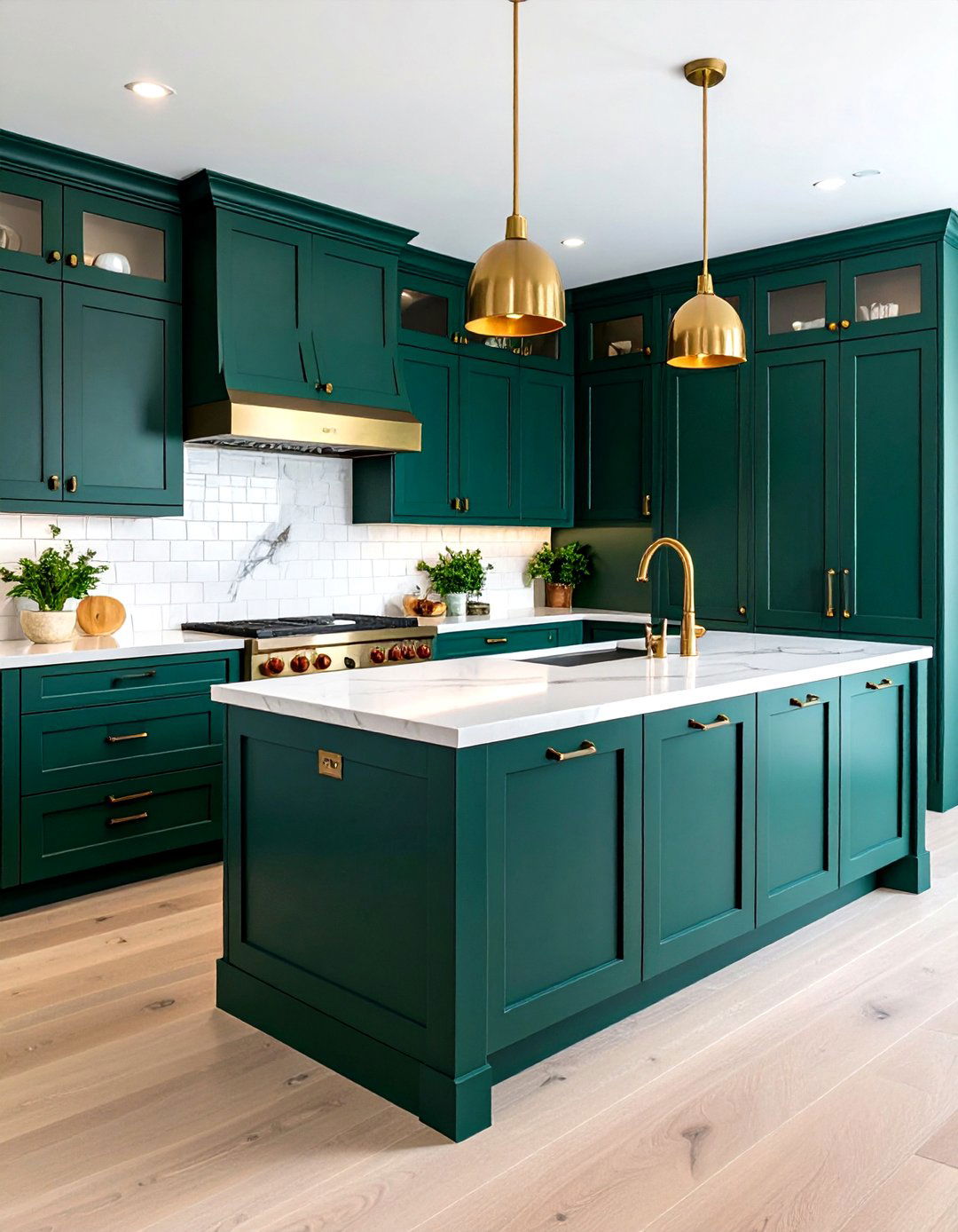 Bold Color Statement One Wall Kitchen - 20 One Wall Kitchen Ideas