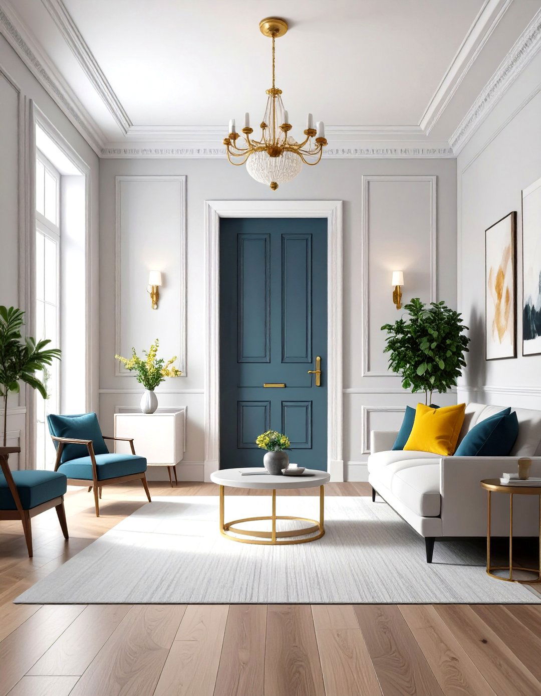 Bold Contrast Paint Door Trim for Instant Drama - 20 Door Trim Ideas