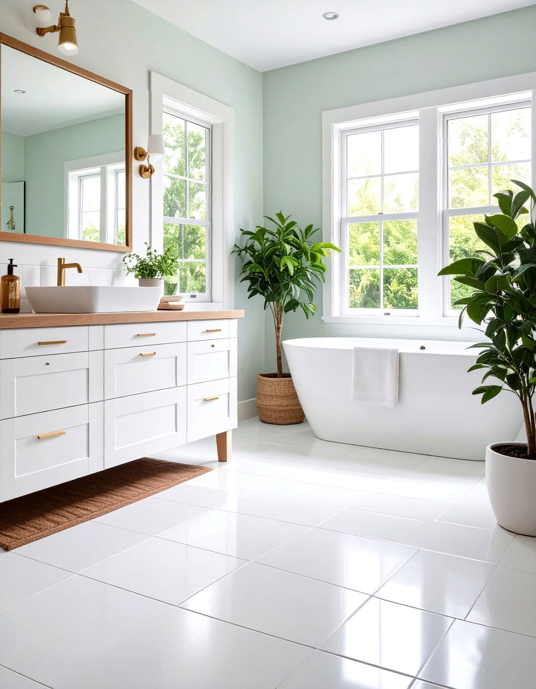 Bold Grout Colors - 20 Small Bathroom Flooring Ideas
