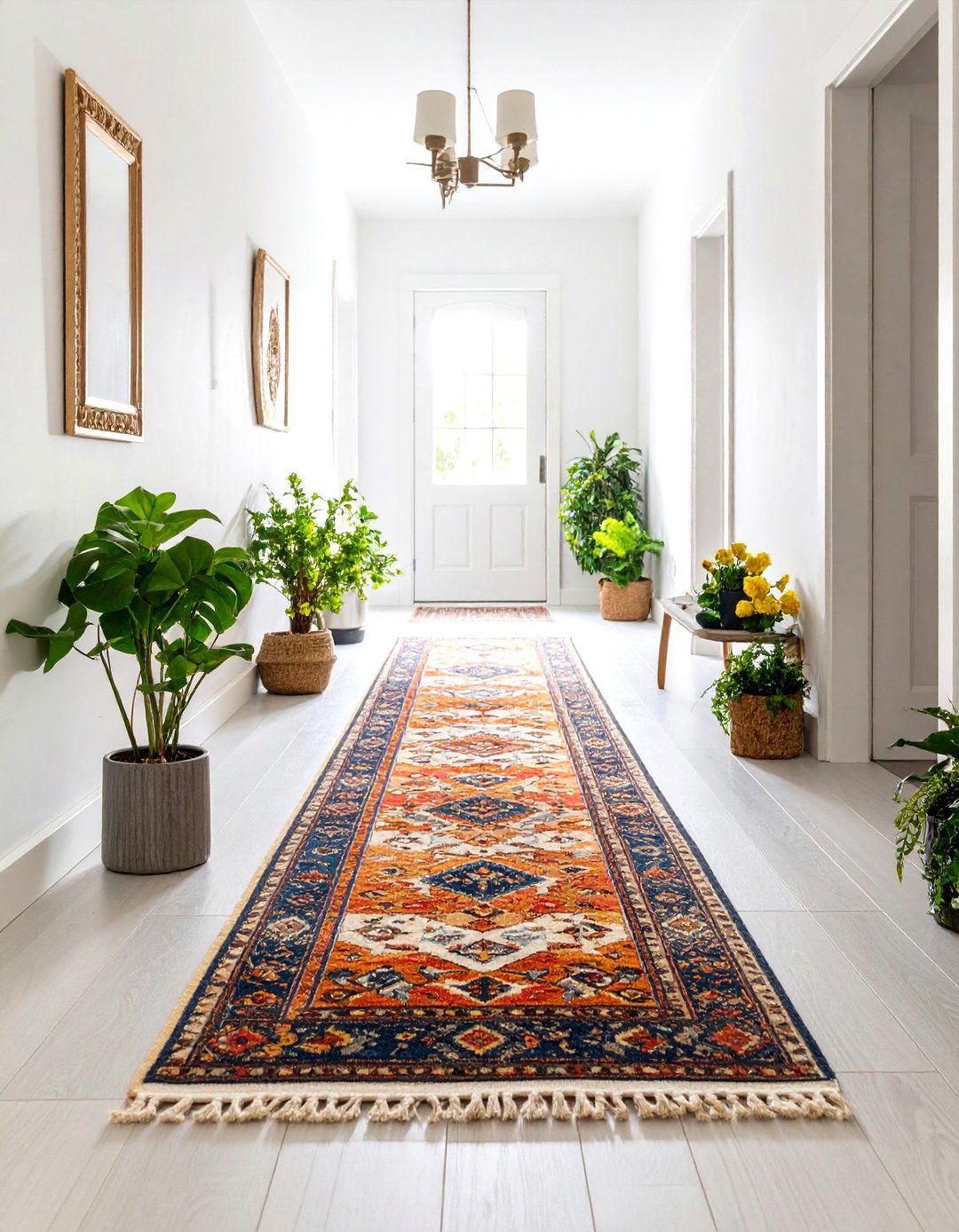 Bold Hallway Runner Rugs - 20 Hallway Decor Ideas