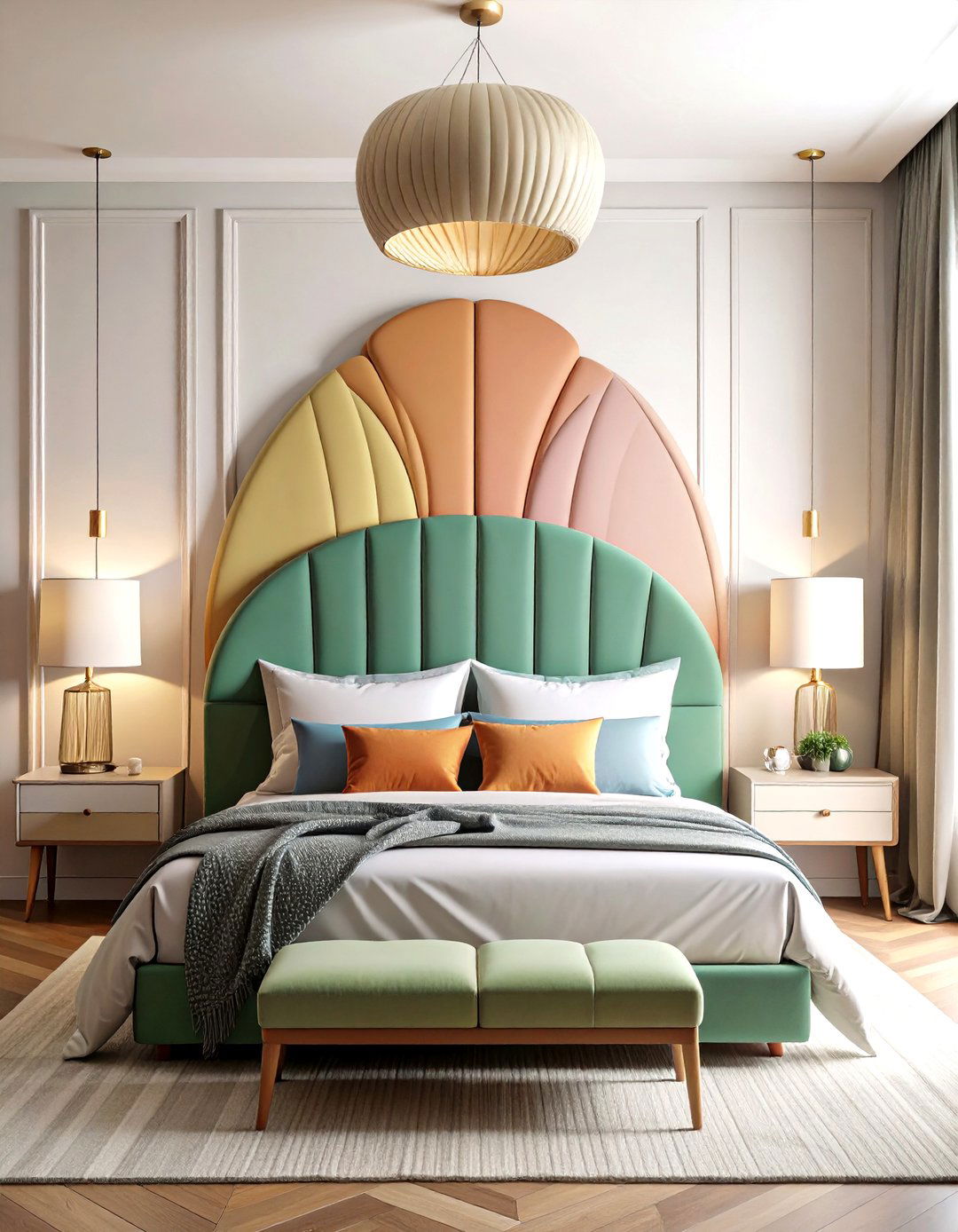 Bold Headboard Shapes Make an Instant Statement - 20 Eclectic Bedroom Ideas
