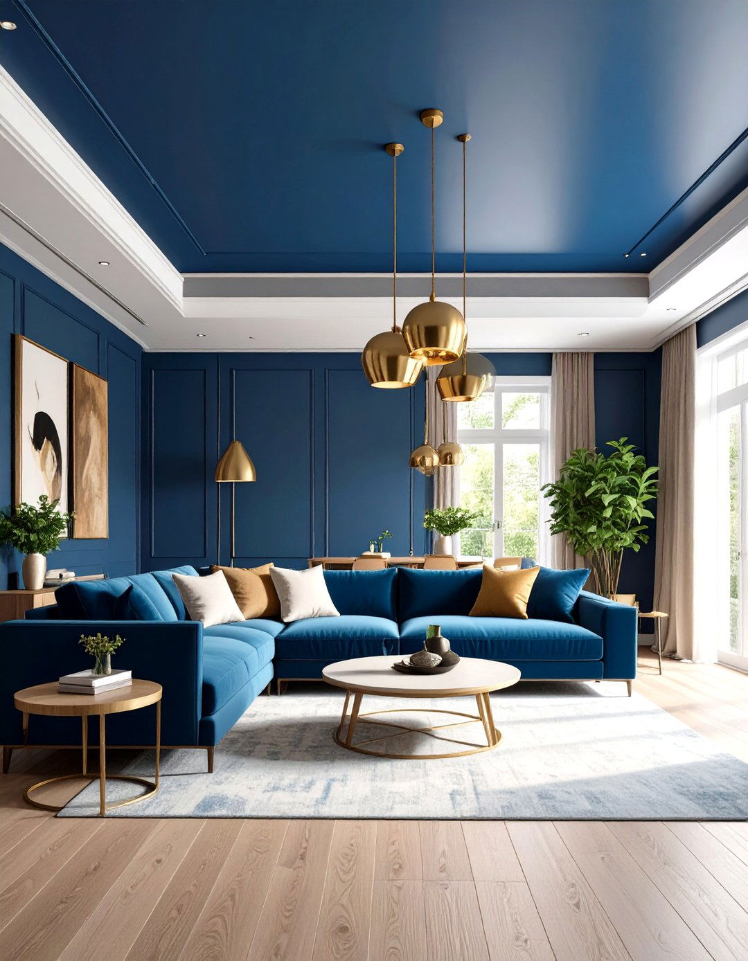 Bold Painted Accent Tray Ceiling - 20 tray ceiling ideas