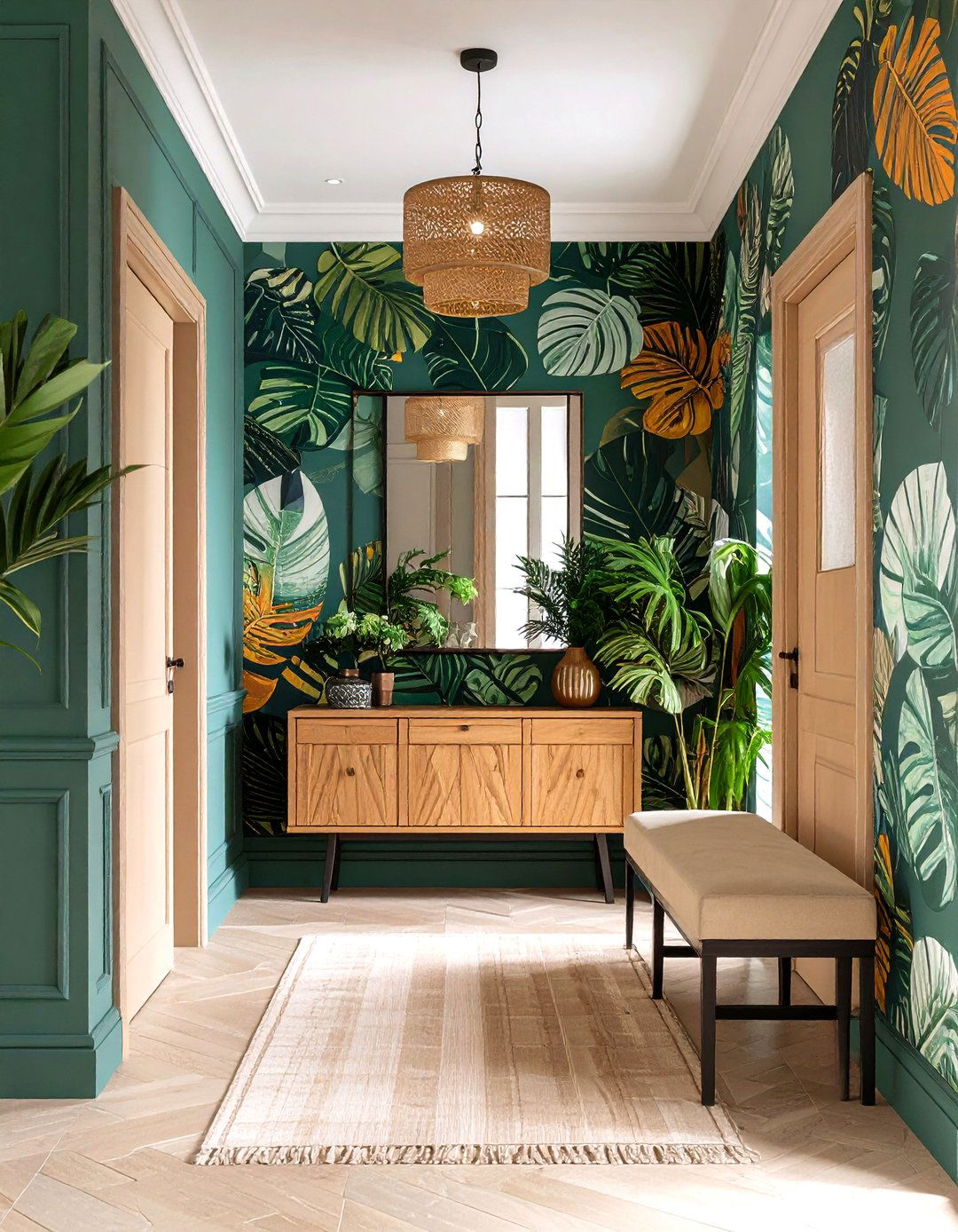 Bold Tropical Print Wallpapers - 20 Bohemian Tropical Bohemian Decor Ideas