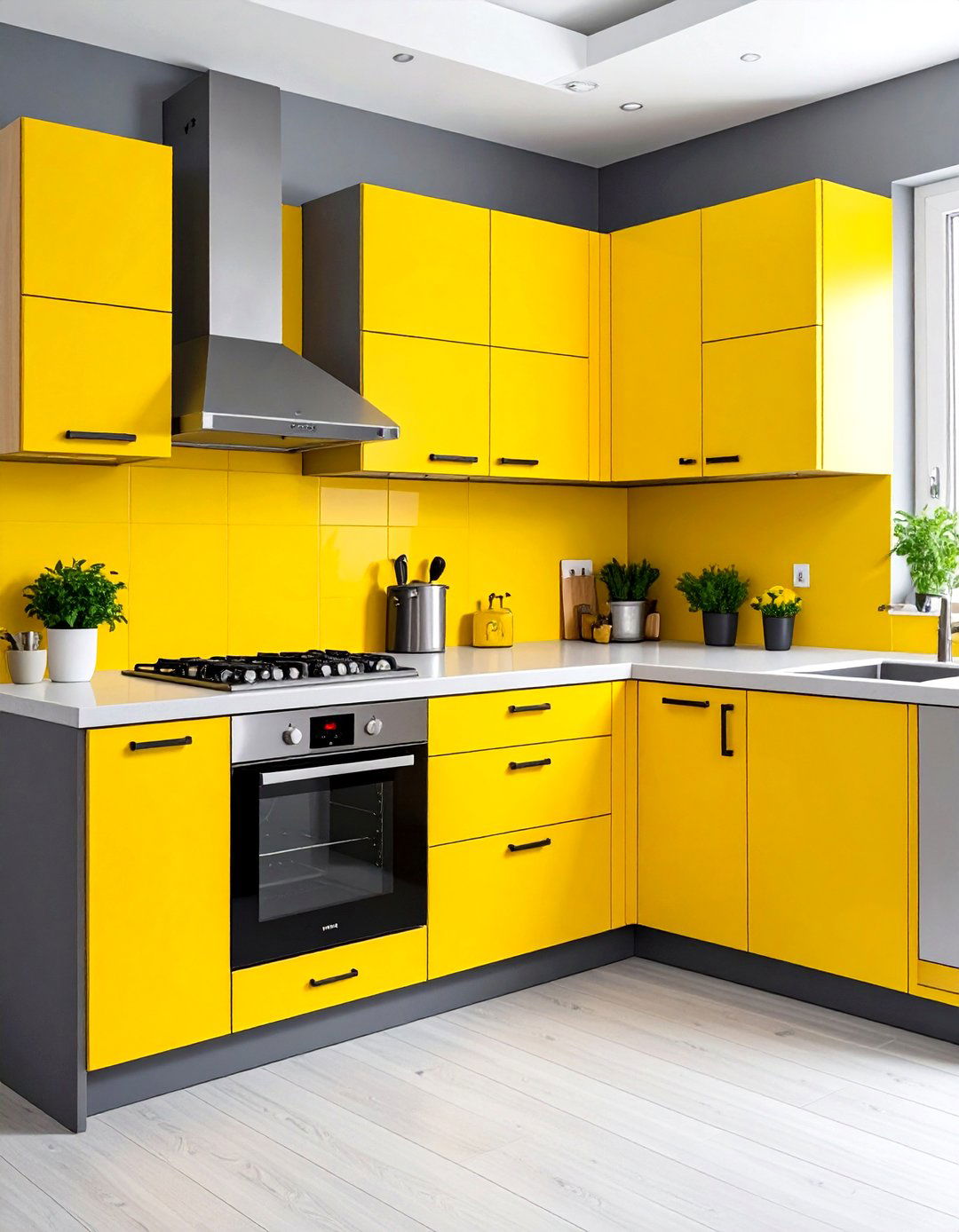 Bold Two Tone Parallel Modular Kitchen Design with Vibrant Accents - 20 Parallel Modular Kitchen Design Ideas