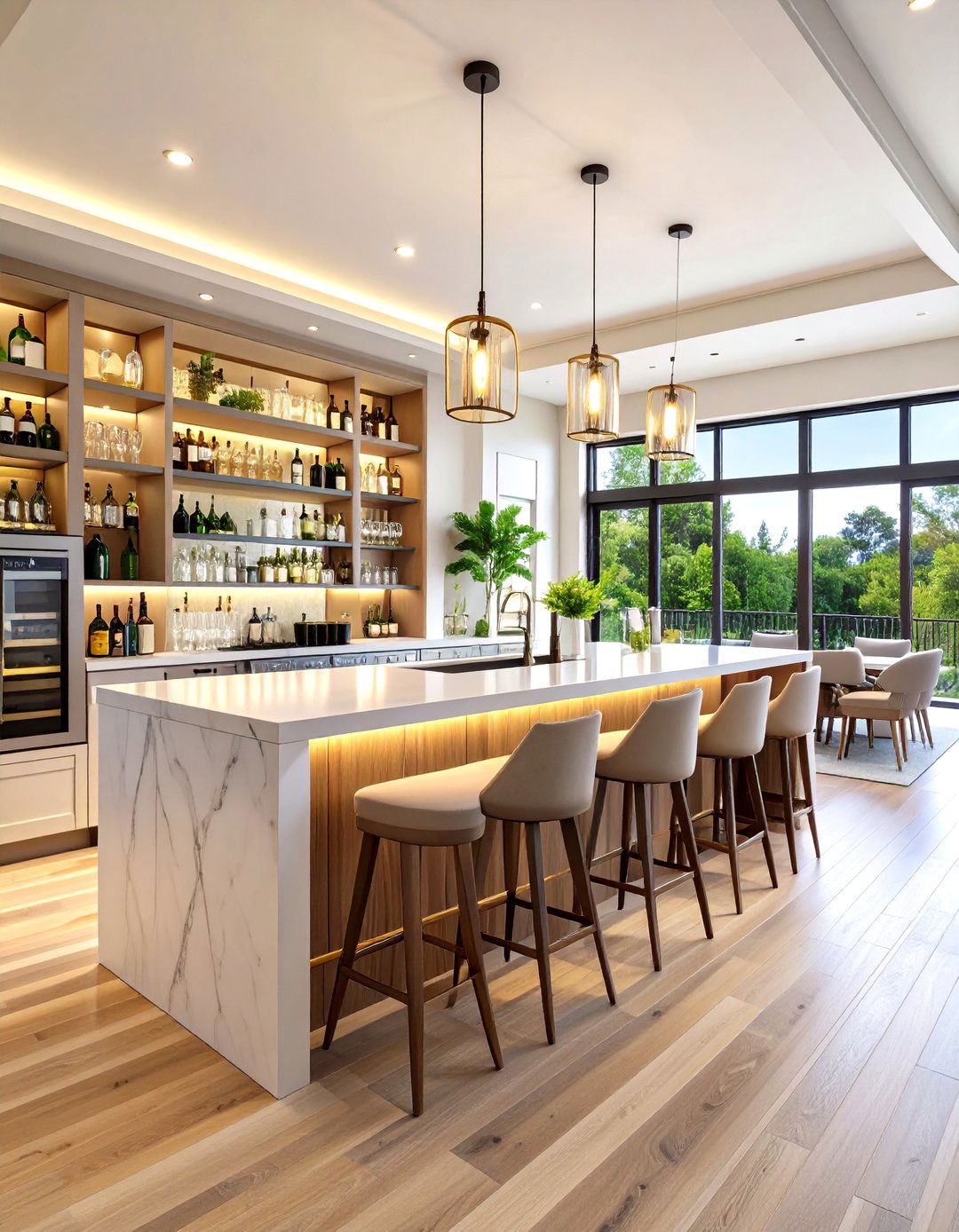 Bonus Room Bar Area for Entertaining Guests - 20 bonus room ideas