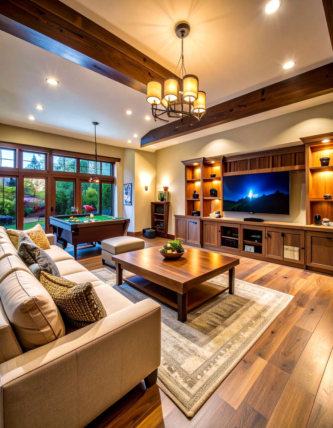 Bonus Room Entertainment Center for Family Fun - 20 bonus room ideas
