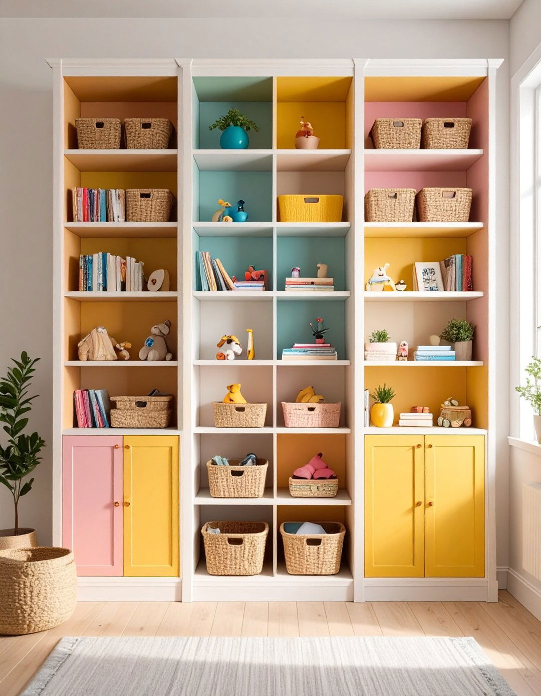 Bookcase Room Divider - 20 Girl Room Ideas for 10-year-olds