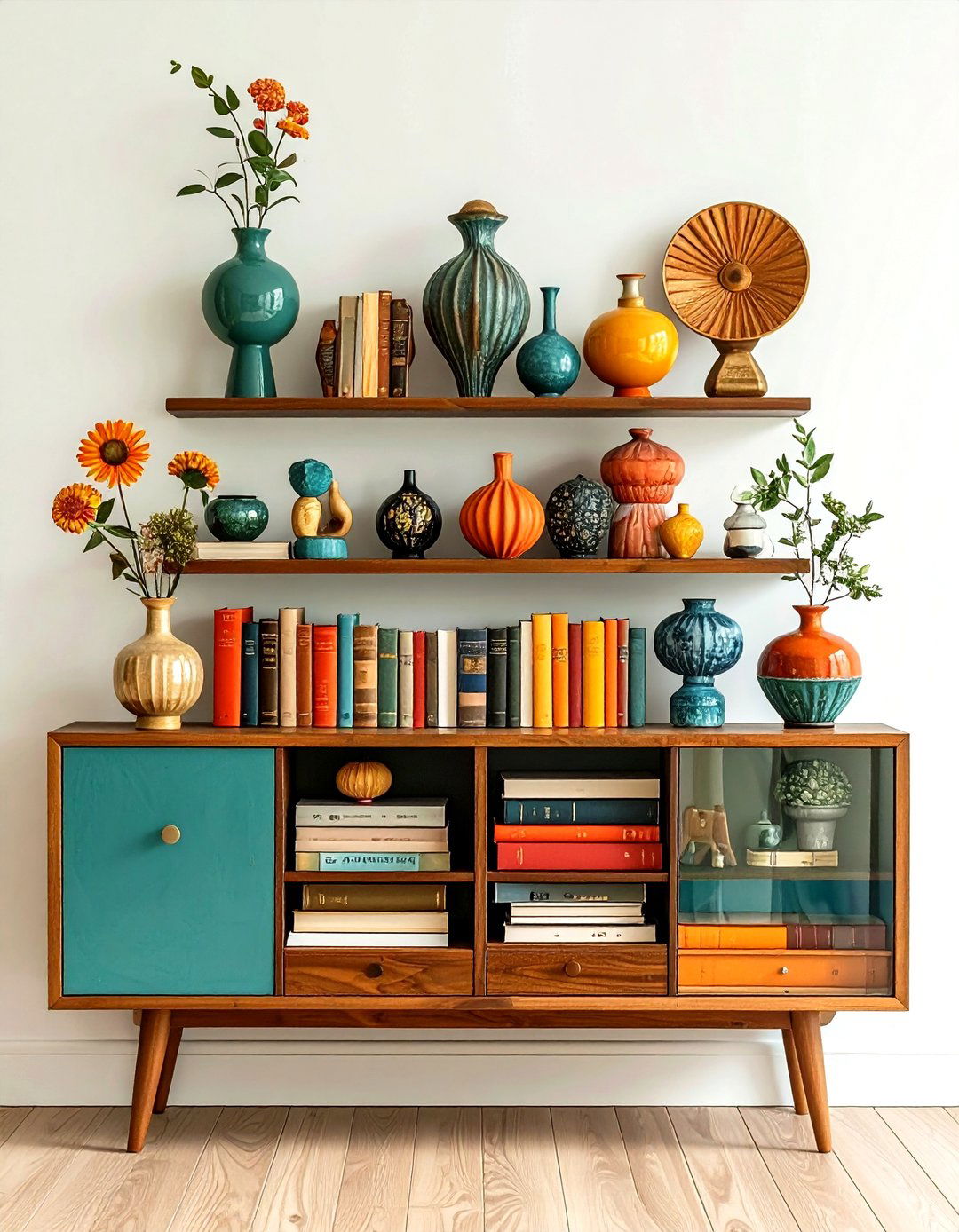Books and Bookends Styling - 20 Sideboard Decor Ideas