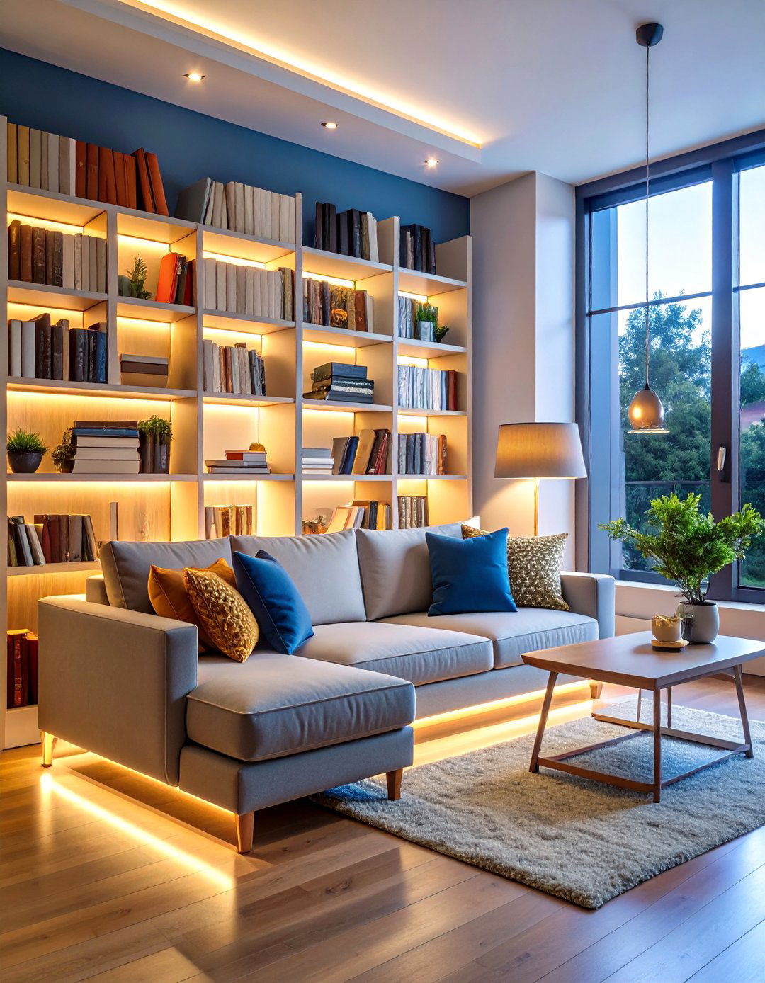 Bookshelf Lighting and Illumination - 20 Bookshelf Decor Ideas