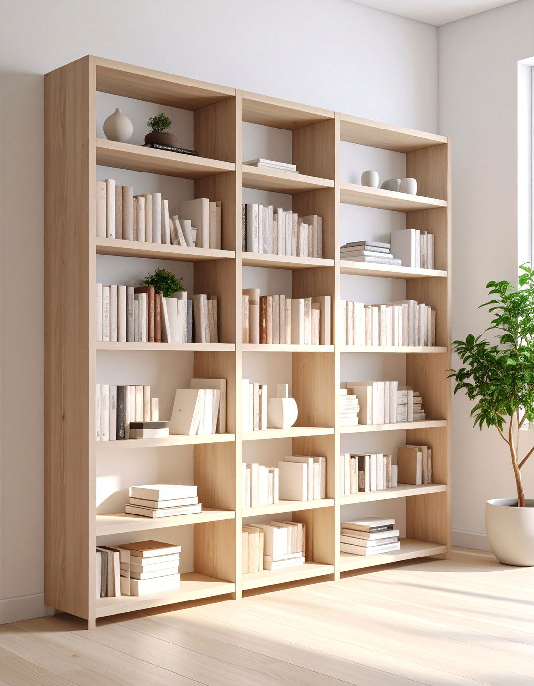 Bookshelf Organization Arranged by Book Height and Size - 20 Bookshelf Organization Ideas