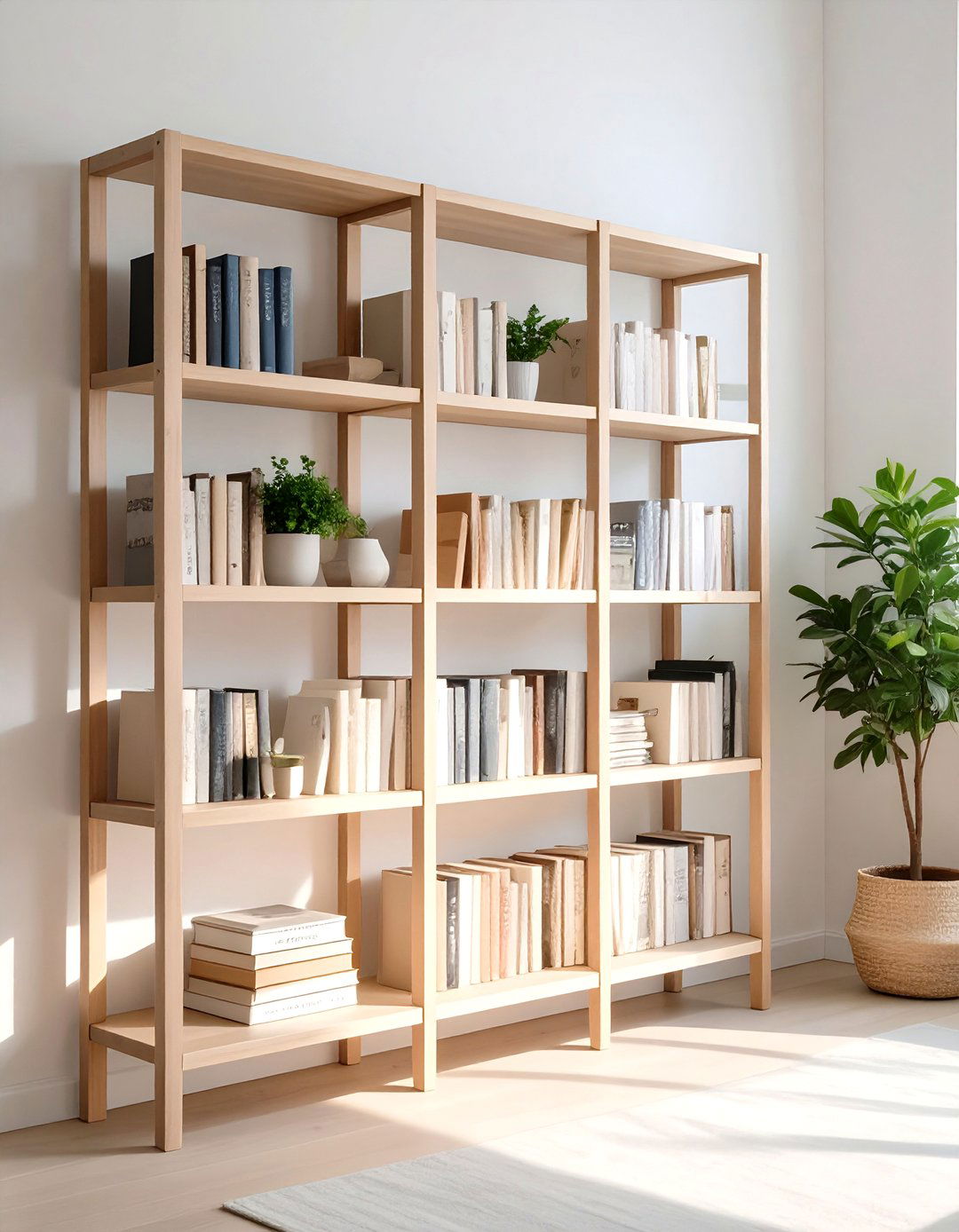 Bookshelf Organization Separating Hardcover and Paperback Books - 20 Bookshelf Organization Ideas