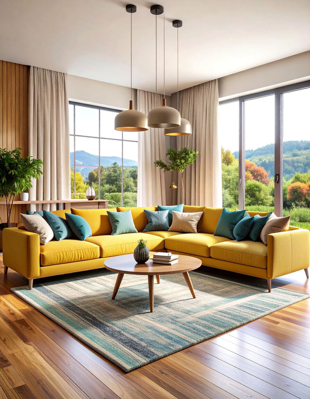 Boomerang Living Room Couch for Open Floor Plans - 20 Living Room Couch Ideas