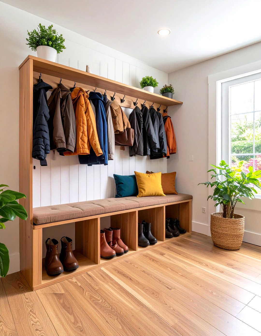 Boot Room Small Bench with Hidden Storage - 20 Boot Room Ideas