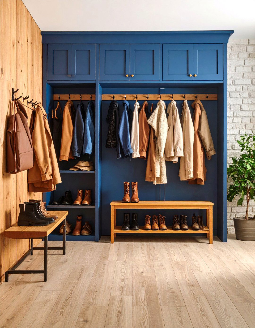 Boot Room Traditional Built In Storage Wall - 20 Boot Room Ideas