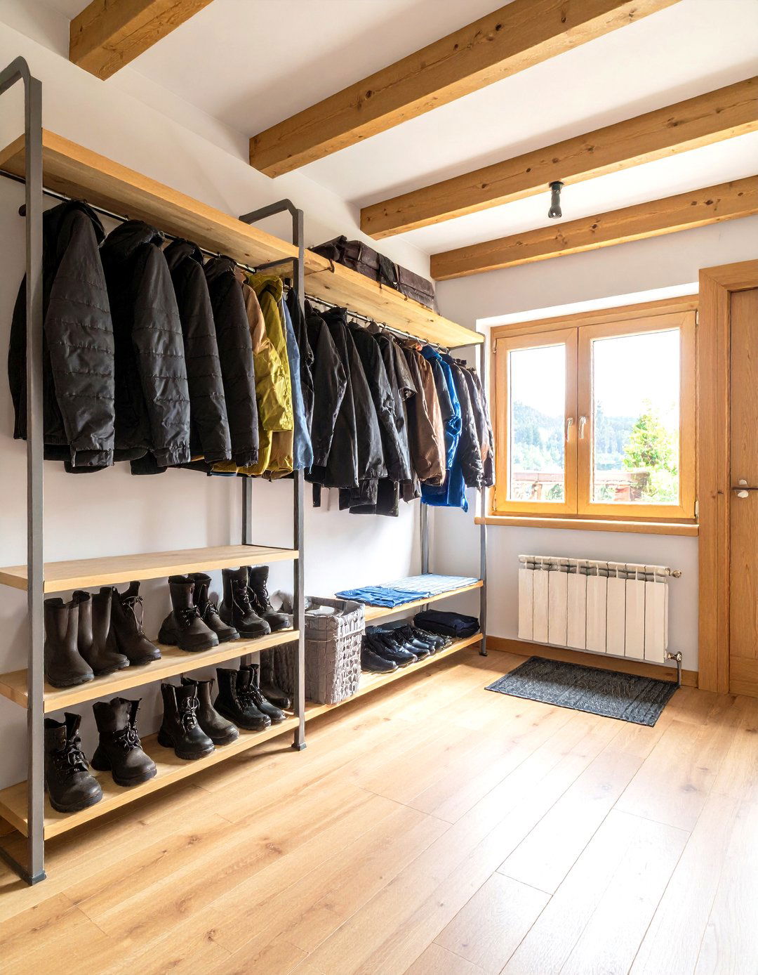 Boot Room with Heated Towel Rail and Drying Space - 20 Boot Room Ideas