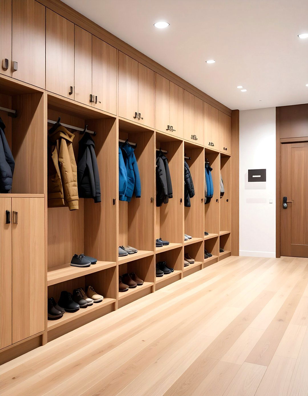 Boot Room with Individual Family Lockers - 20 Boot Room Ideas