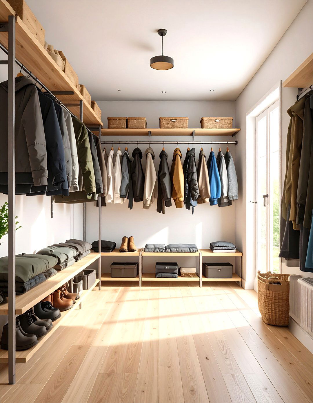 Boot Room with Pull Out Drying Rack Systems - 20 Boot Room Ideas