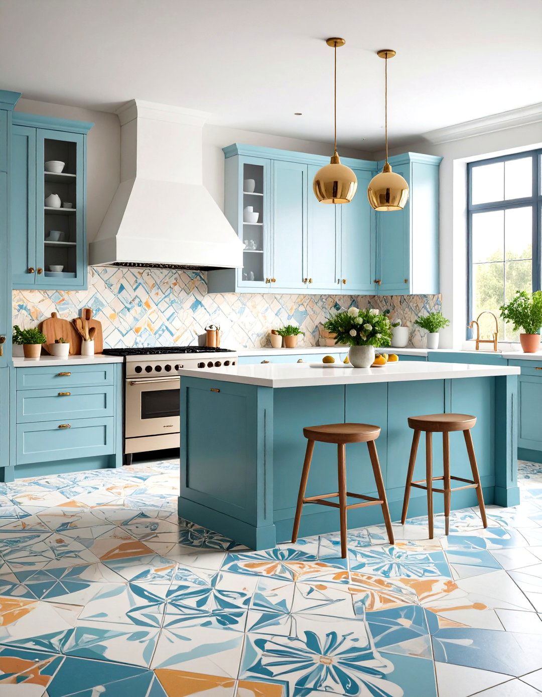 Border Design Linoleum Kitchen Flooring - 20 Linoleum Kitchen Flooring Ideas