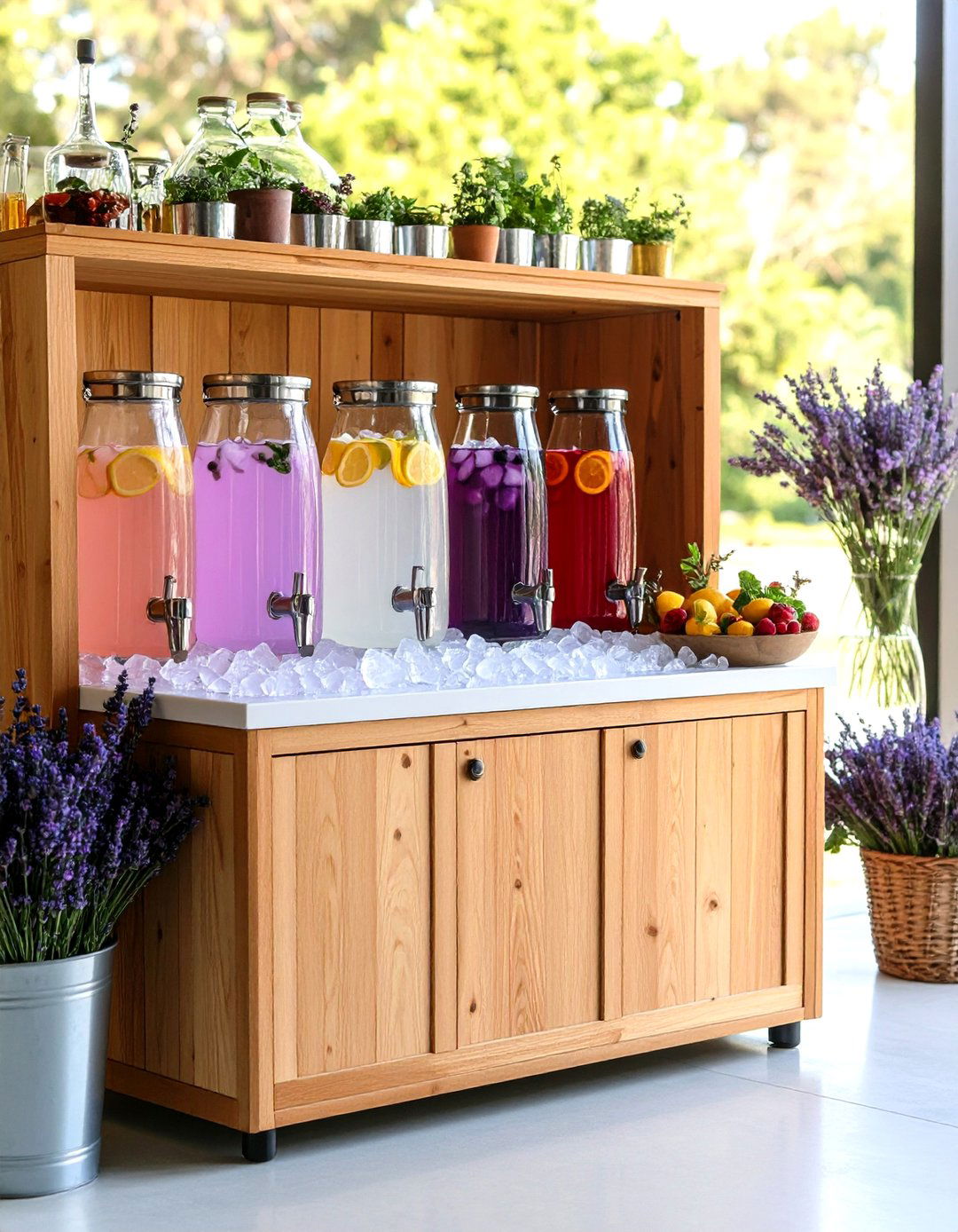 Botanical Beverage and Mocktail Garden Party Bar - 20 Garden Party Ideas