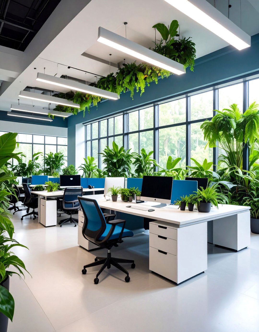 Botanical Biophilic Office Wallpaper - 20 Office Wallpaper Ideas