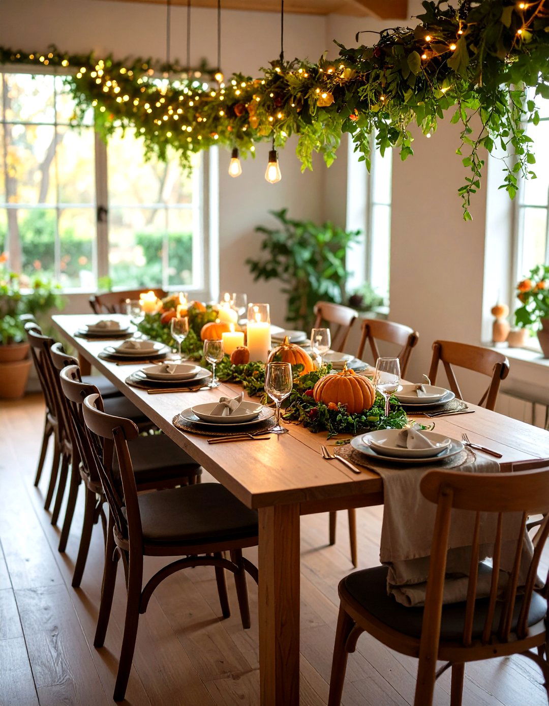Botanical Greenery Garland - 20 Thanksgiving Table Settings