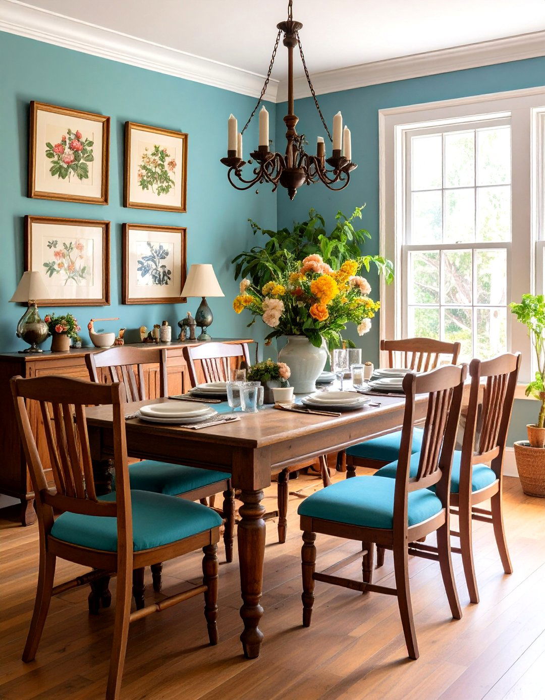 Botanical Print Colonial Dining Room Art - 20 Colonial Dining Room Ideas