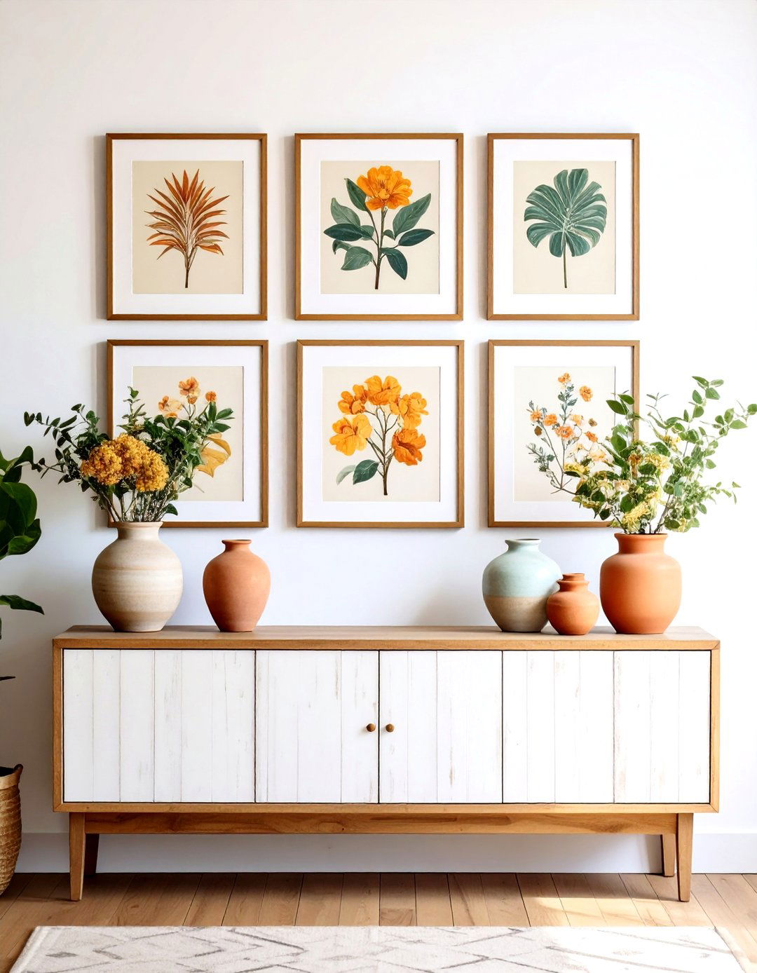 Botanical Prints Bring Boho Cottage Style Walls to Life - 20 Boho Cottage Style Decor Ideas