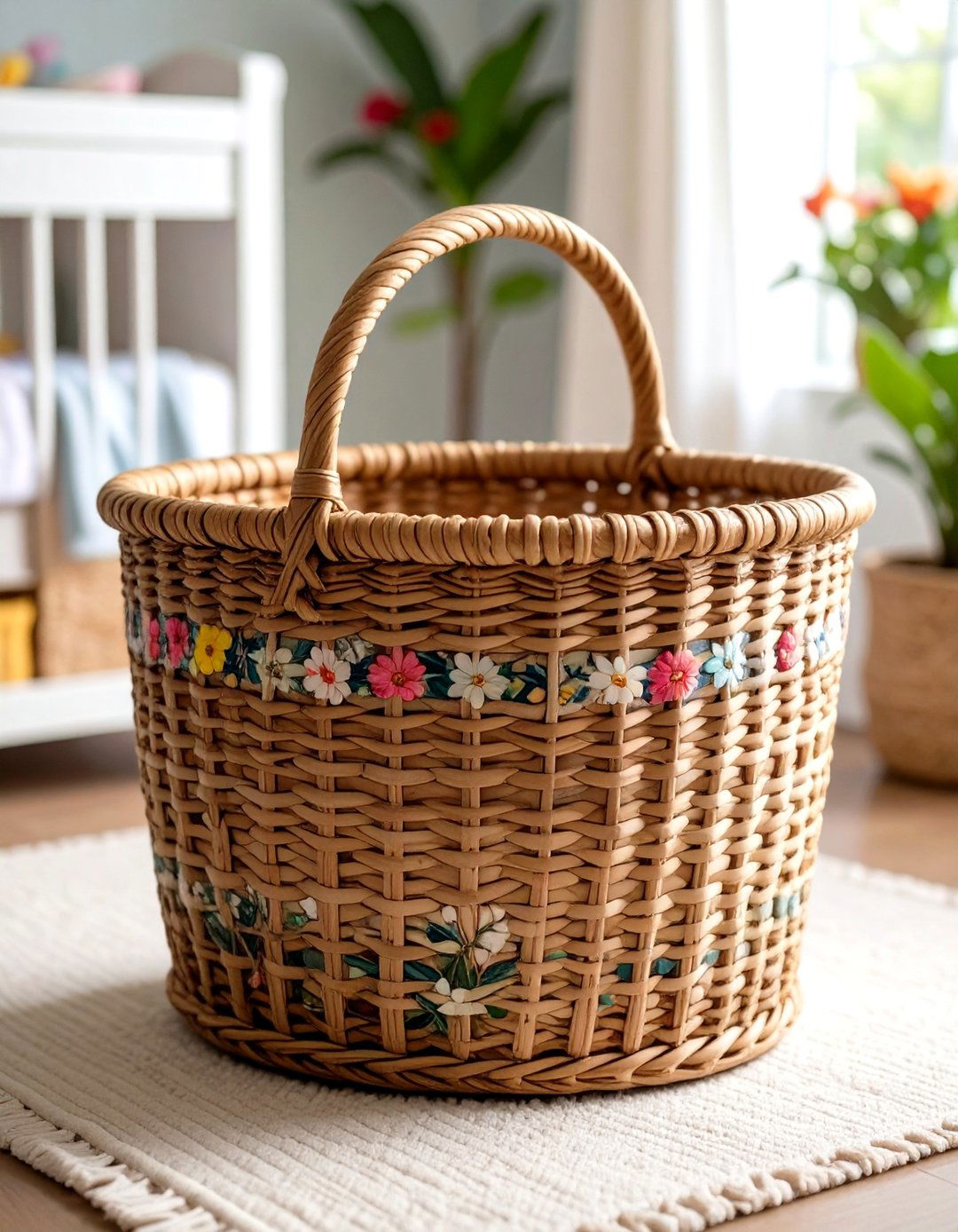 Botanical Storage Baskets - 20 Floral Nursery Ideas