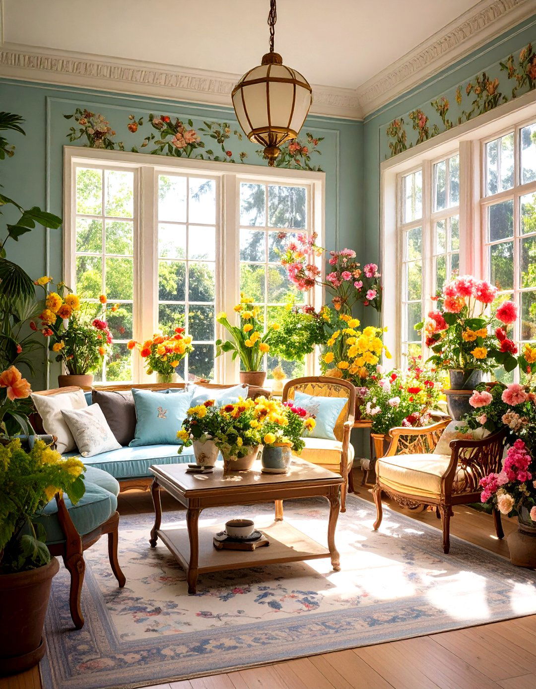 Botanical Wallpaper - 20 Victorian Sunroom Ideas
