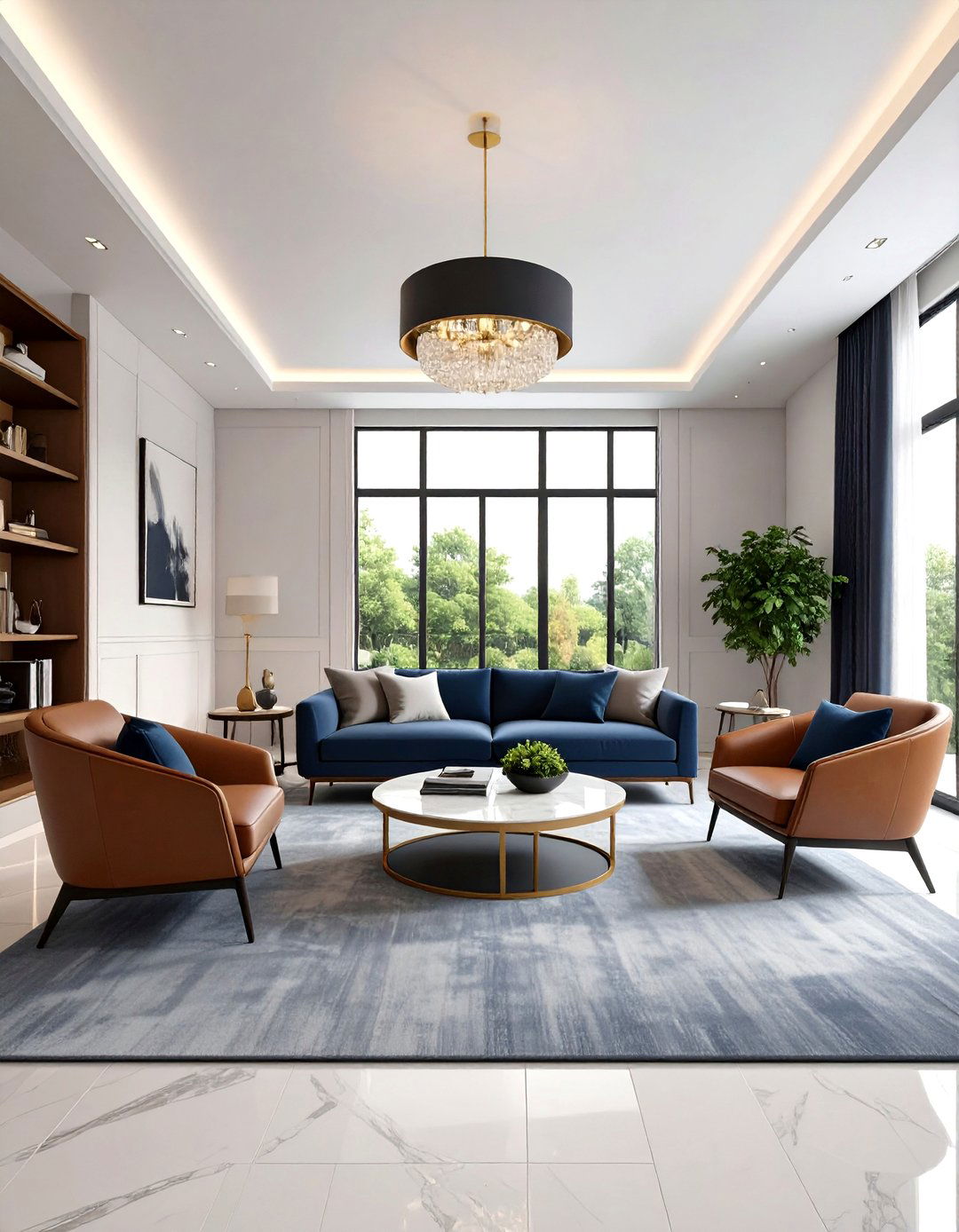Botanical Wallpaper Moody Living Room - 20 Moody Living Room Ideas