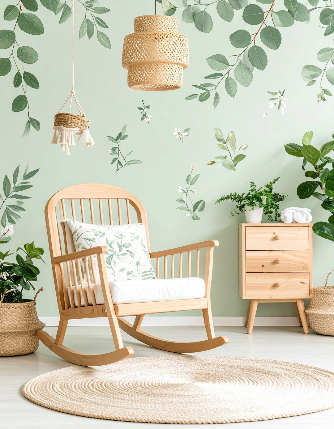 Botanical Wallpaper - 20 Sage Green Nursery Ideas
