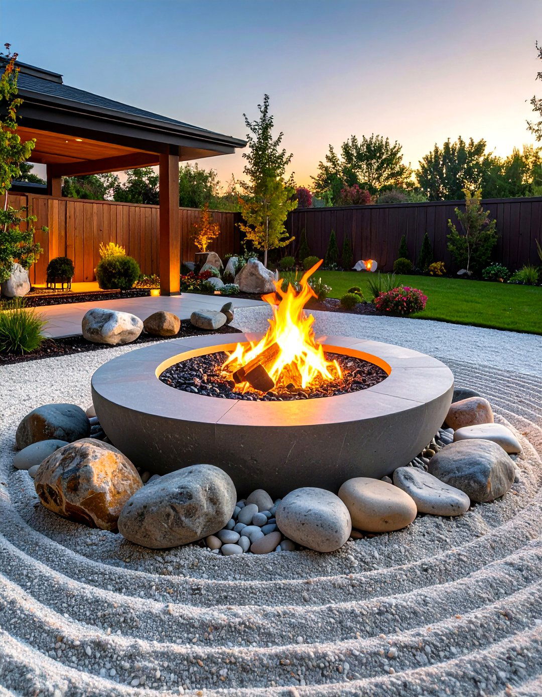 Boulder Fire Pit Zen Garden - 20 Boulder Fire Pit Ideas