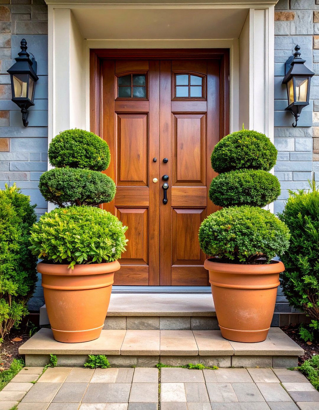 Boxwood Topiary The Sculpted Front Door Plant - 20 Front Door Plants