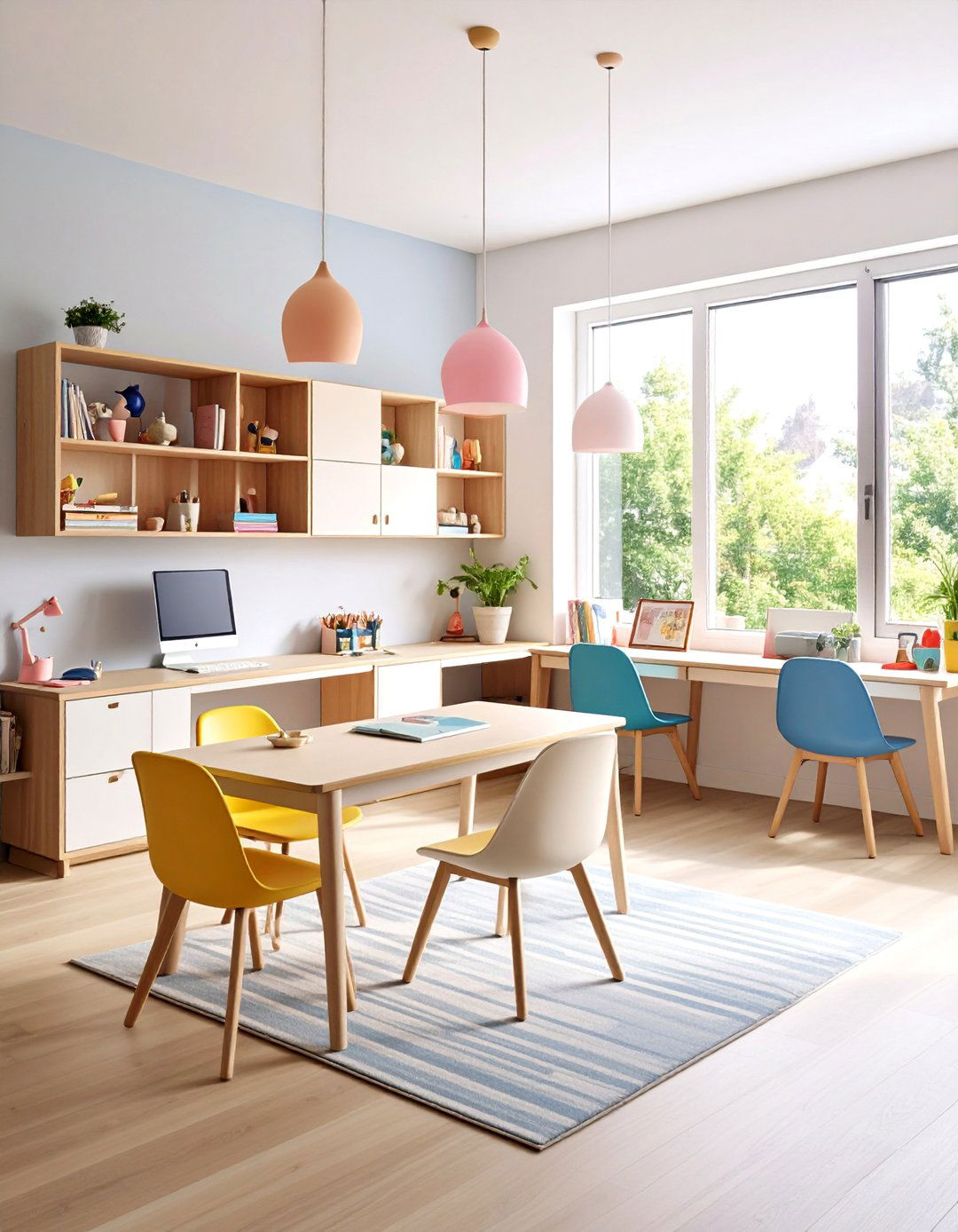 Boy and Girl Shared Small Room Built In Desk Station - 20 Boy and Girl Shared Small Room Ideas