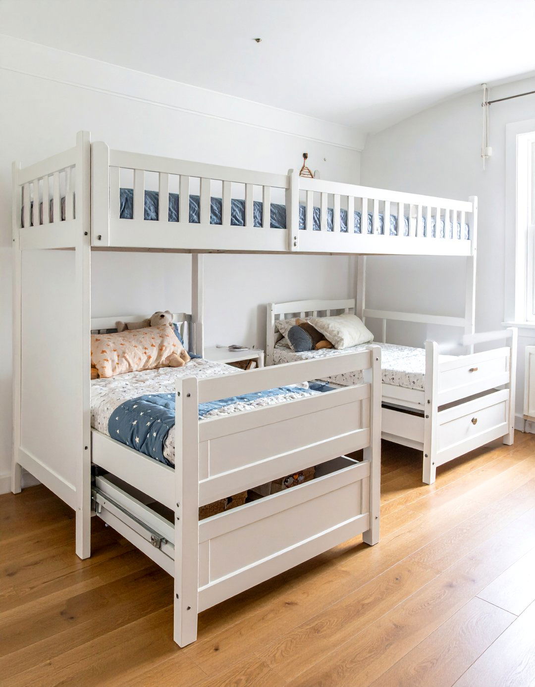 Boy and Girl Shared Small Room Under Bed Storage Systems - 20 Boy and Girl Shared Small Room Ideas