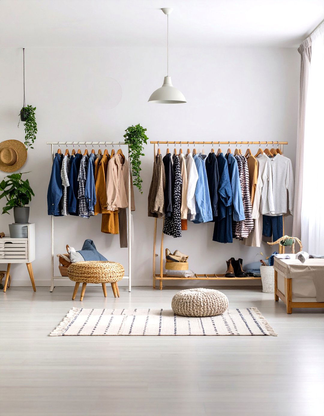 Boy and Girl Shared Small Room Wall Mounted Clothing Display - 20 Boy and Girl Shared Small Room Ideas