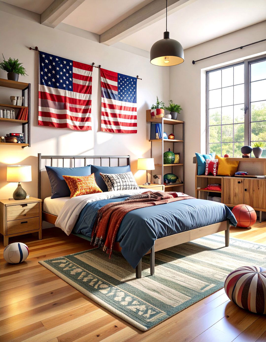 Boys Dorm Room Color Coordinated Setup - 20 Boys Dorm Room Ideas